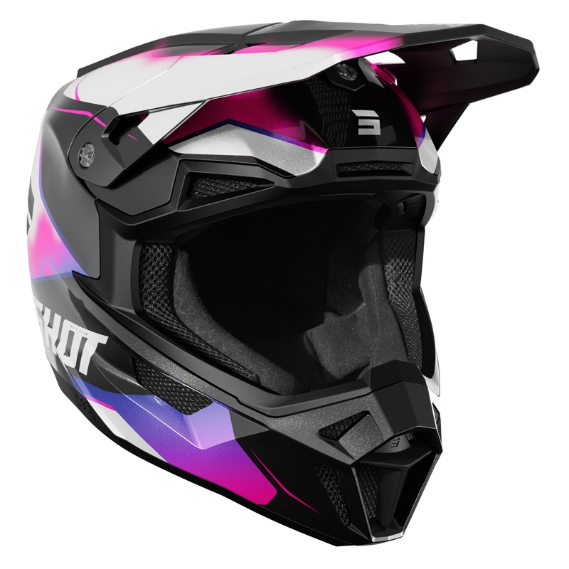Motokrossi kiiver Shot Lite Astral sini-roosa