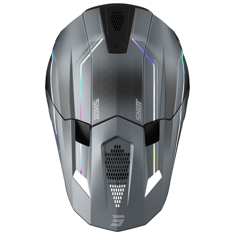 Motokrossi kiiver Shot Lite Challenger pärlhalli hologrammiga