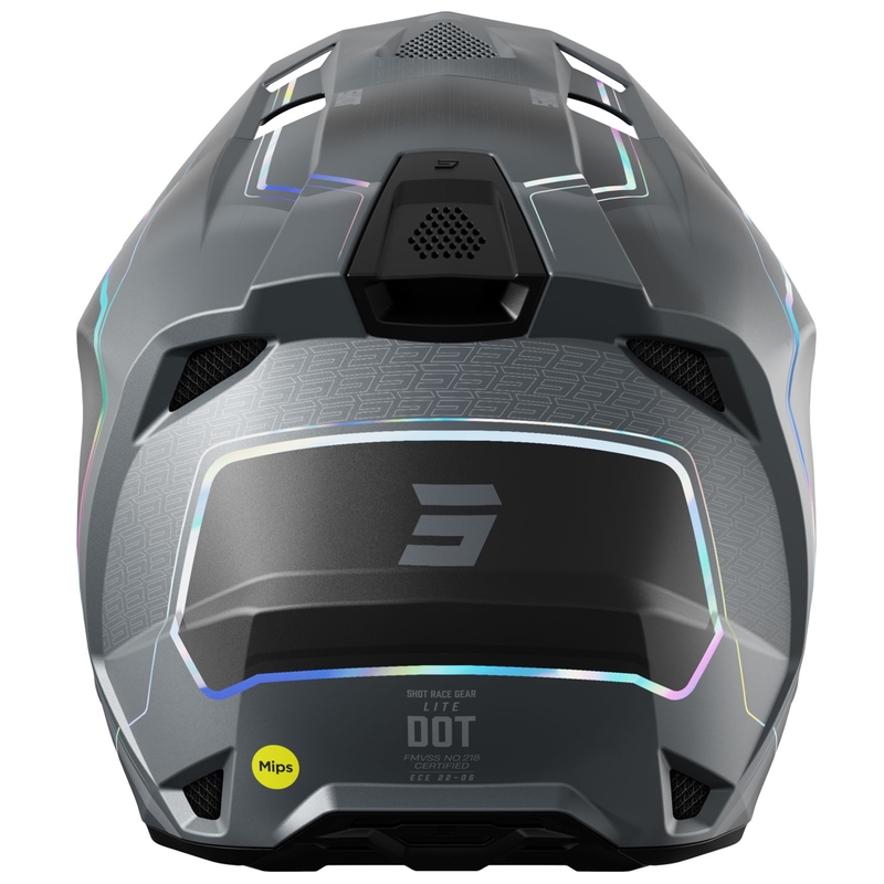 Motokrossi kiiver Shot Lite Challenger pärlhalli hologrammiga