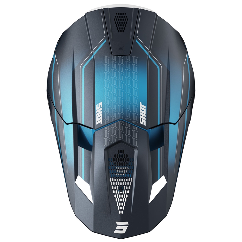 Motokrossi kiiver Shot Lite Challenger matt sinine