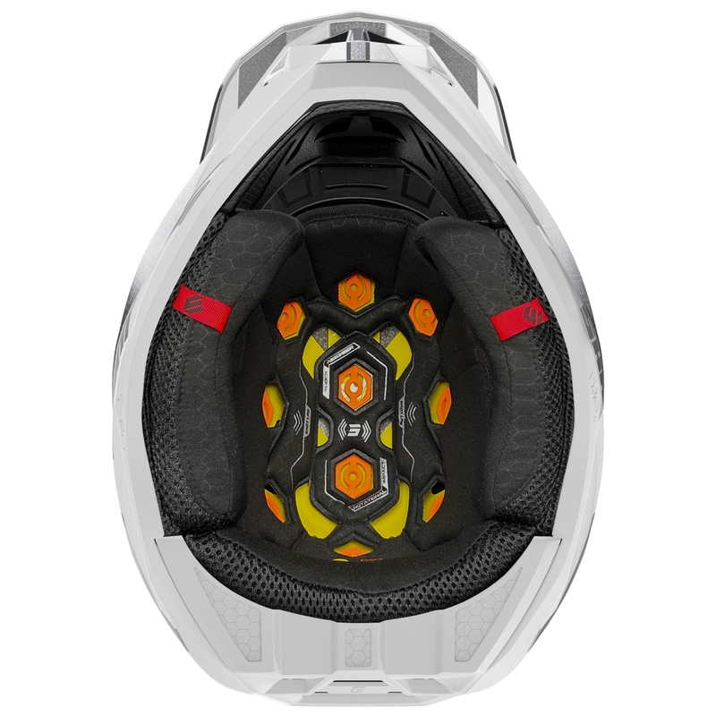 Motokrossi kiiver Shot Lite Challenger Pearl must ja valge