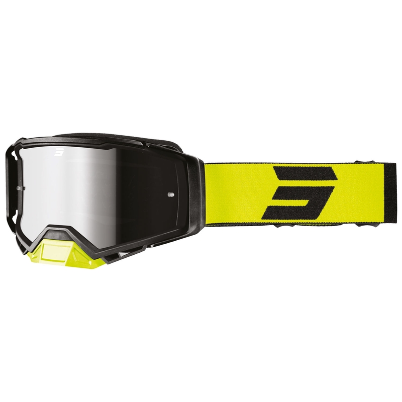 Motokrossiprillid Shot Core fluo kollane iridium plexiga