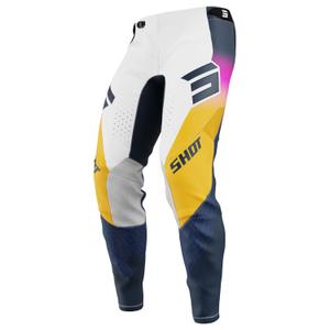 Shot Aerolite Ultra Motokross püksid sini-oranž-roosa