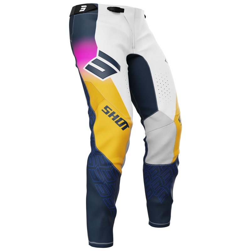 Shot Aerolite Ultra Motokross püksid sini-oranž-roosa