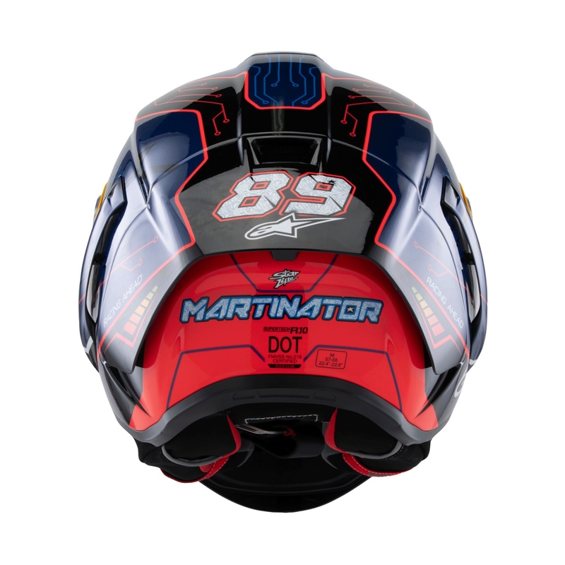 Integrální helma na motorku Alpinestars Supertech R-10 limitovaná edice Martinator Jorge Martin modro-fialovo-červeno-žlutá