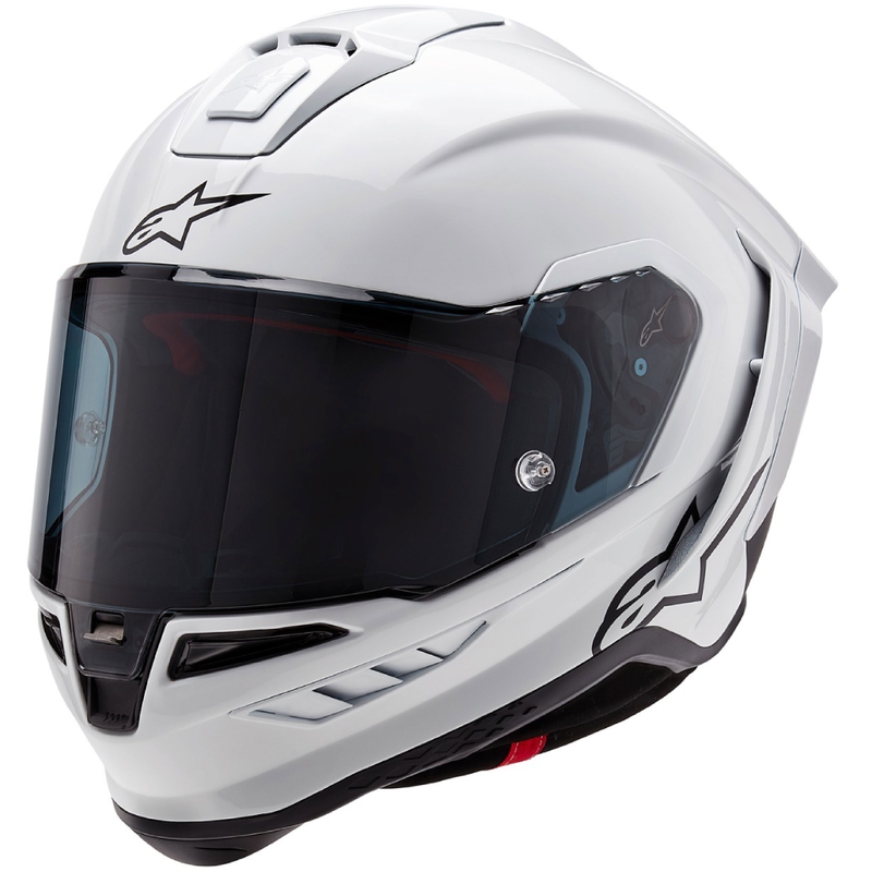 Alpinestars Supertech R-10 Solid carbon valge matt integraalne mootorratta kiiver