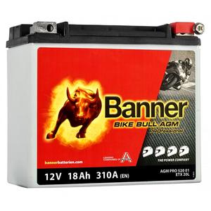 Hooldusvaba Banner Bike Bull AGM PRO 520 01/BETX20L - ETX20L 12V, 18Ah, 310A