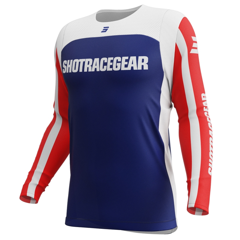 Motokross trikot Shot Contact Mythic sini-punane trikoo