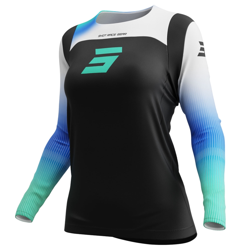 Naiste motokrossitrikoo Shot Contact Hera sinine