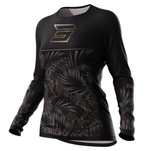 Naiste motokrossitrikoo Shot Contact Respect must-kuldne