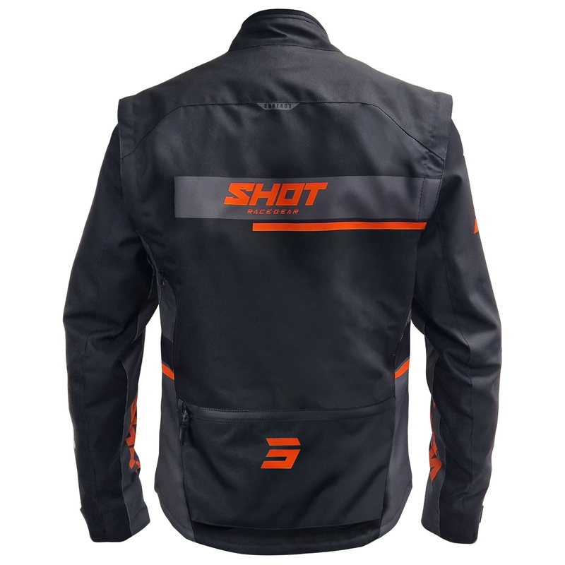 Mootorratta jope Shot Contact Assault 2.0 must-oranž