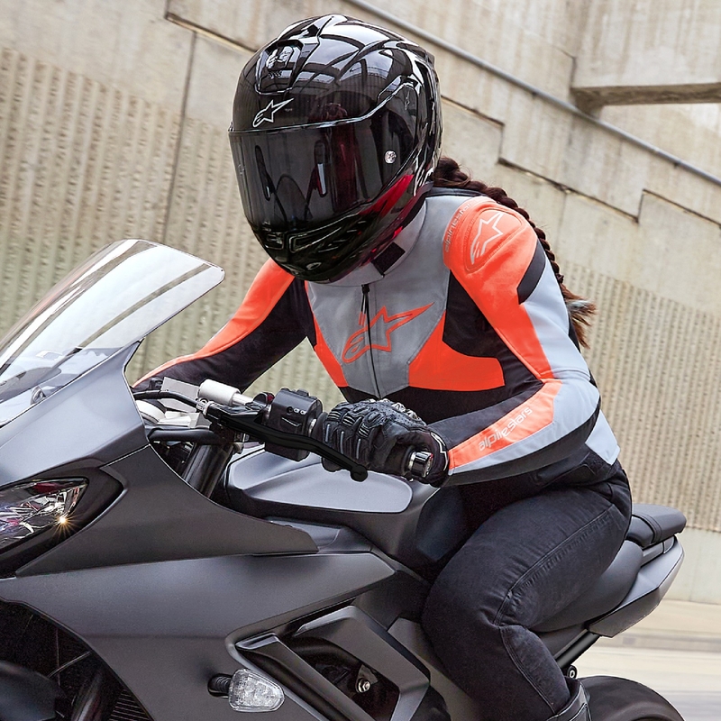 Alpinestars naiste Stella T-Jaws 4 veekindel must-hall-fluorpunane mootorratta jakk