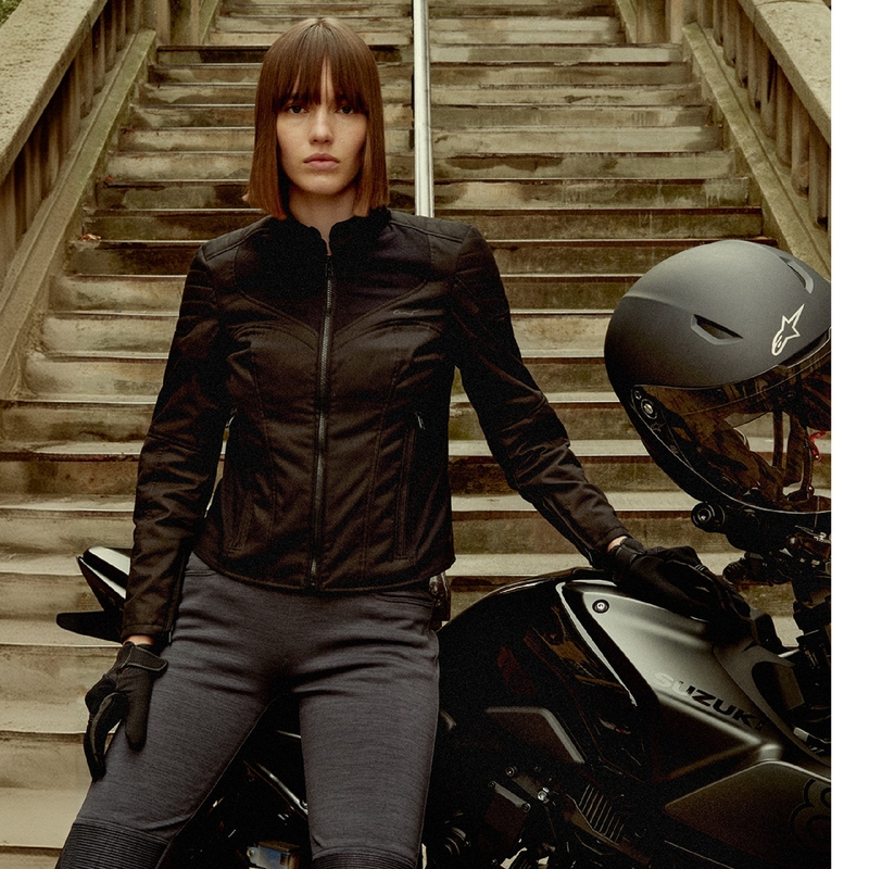 Alpinestars naiste Stella Isla veekindel must mootorratta jakk
