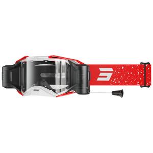 Motokrossiprillid Shot Lite Roll-Off Mist punane läbipaistva pleksiga