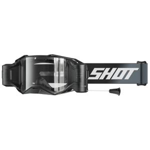 Motokrossiprillid Shot Lite Roll-Off Tahke must läbipaistva pleksiga