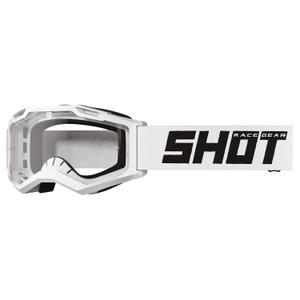 Laste motokrossiprillid Shot Rocket Kid 2.0 tahke valge läbipaistva pleksiga