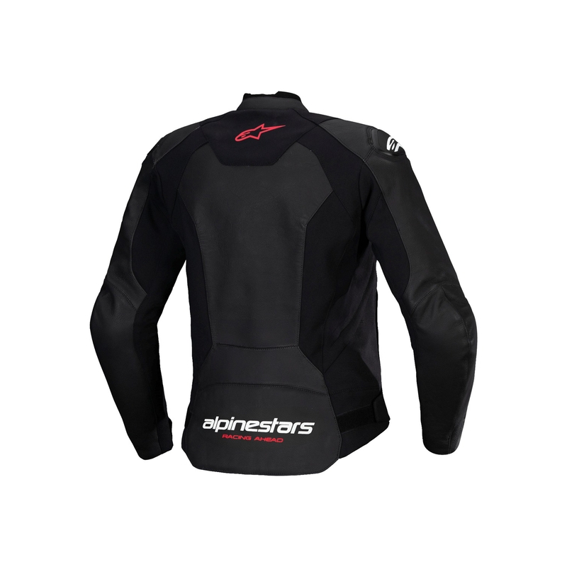 Alpinestars Stella Faster 3 naiste nahast mootorratta jope must-valge-fluoripunane