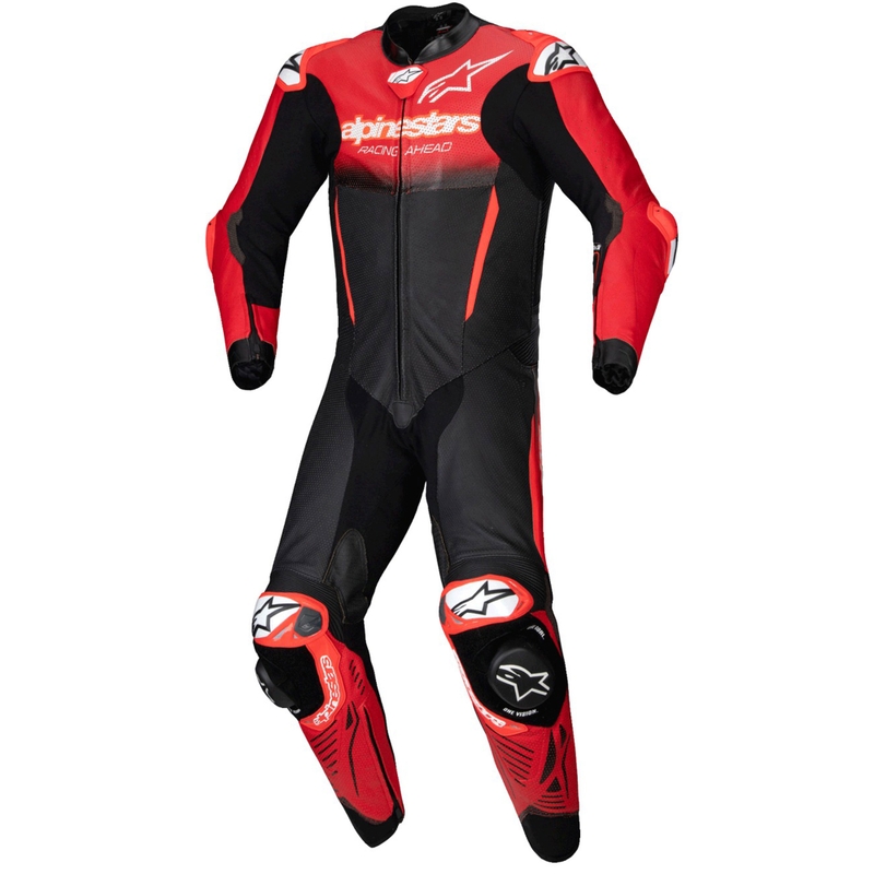 Alpinestars GP-R7 Tech-Air valmis/ühilduv must/punane üheosaline nahkülikond