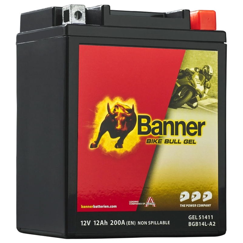 Geelaku Banner Bike Bull GEL 514 11/BGB14L-A2 - GB14L-A2 12V, 12Ah, 200A