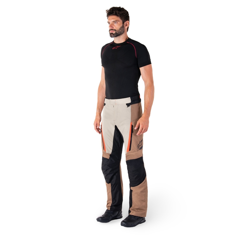 Alpinestars ST-1 veekindlad khaki-mustad-mustad-fluorpunased mootorrattapüksid