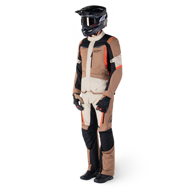 Alpinestars ST-1 veekindlad khaki-mustad-mustad-fluorpunased mootorrattapüksid