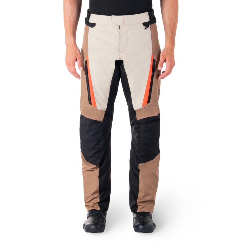 Alpinestars ST-1 veekindlad khaki-mustad-mustad-fluorpunased mootorrattapüksid