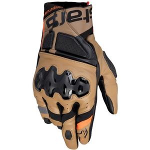 Alpinestars Belize 3 Drystar mustad ja pruunid mootorratta kindad