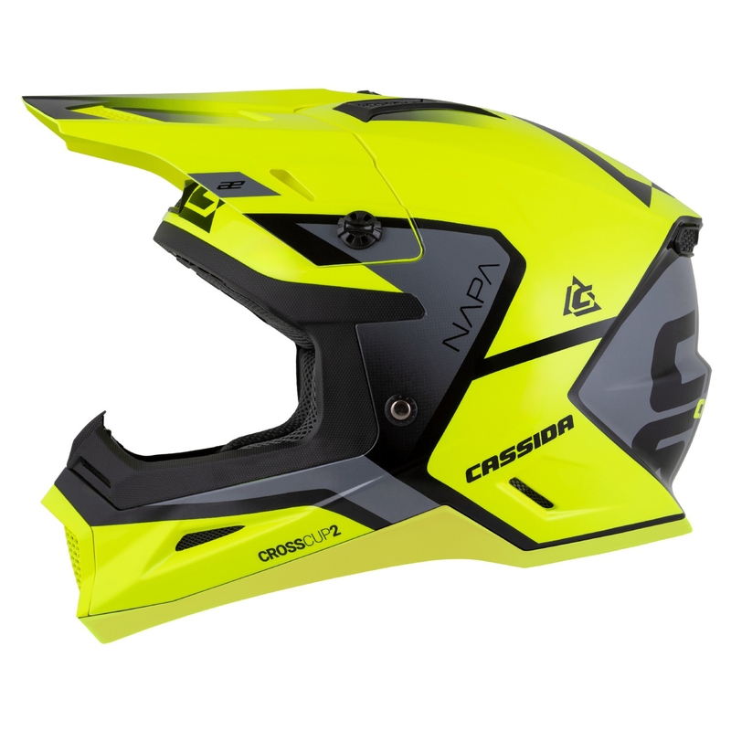 Cassida Cross Cup 2 Napa fluo-kollane-must-hall motokrossikiiver