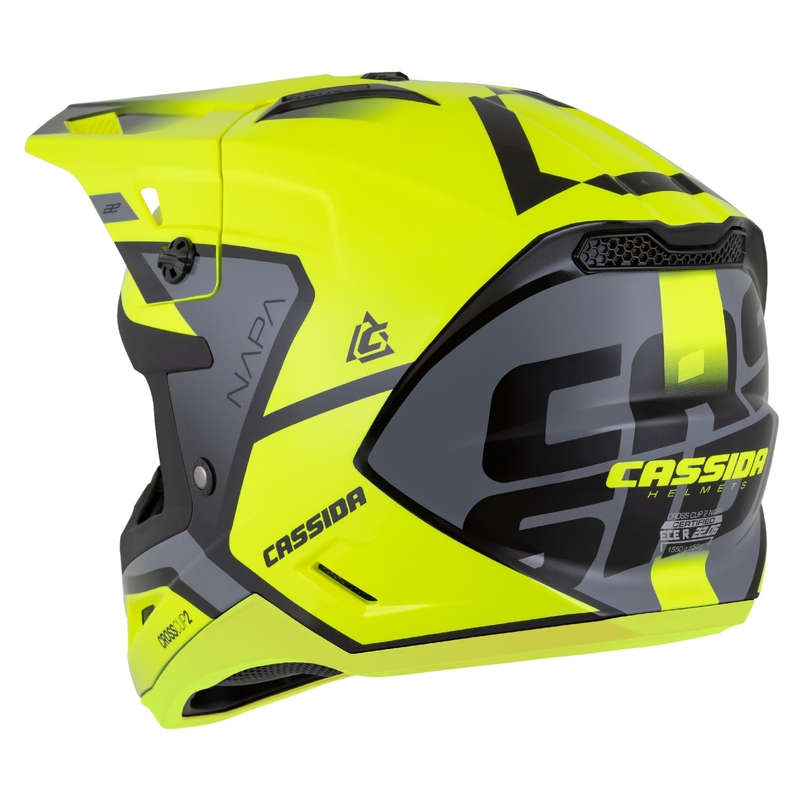 Cassida Cross Cup 2 Napa fluo-kollane-must-hall motokrossikiiver