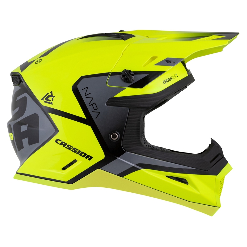Cassida Cross Cup 2 Napa fluo-kollane-must-hall motokrossikiiver