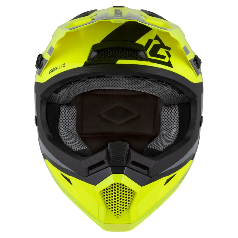 Cassida Cross Cup 2 Napa fluo-kollane-must-hall motokrossikiiver
