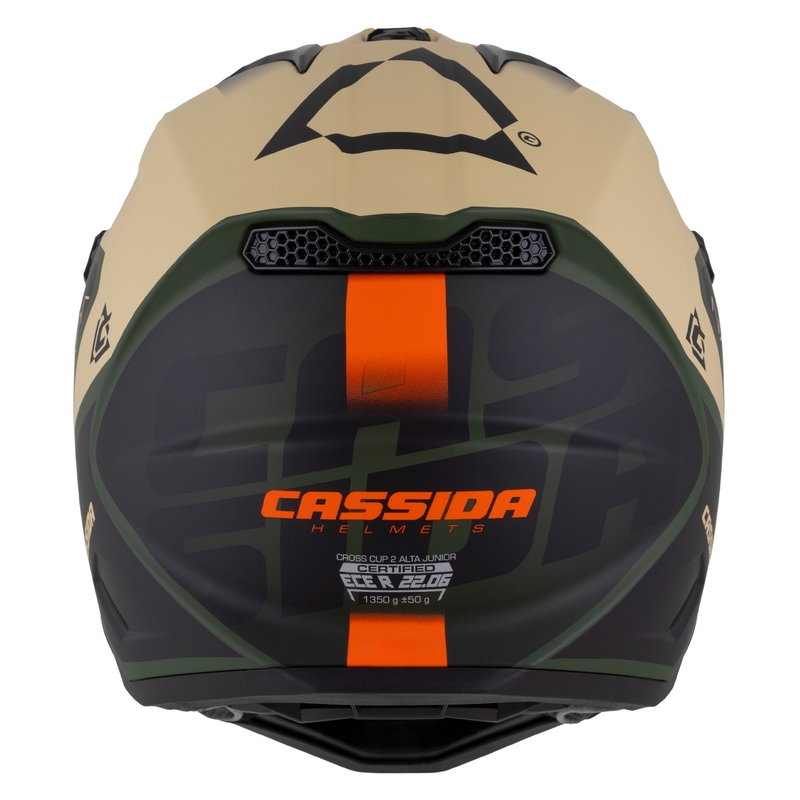 Laste motokross kiiver Cassida Cross Cup 2 Napa matt liiv-roheline-oranž-must