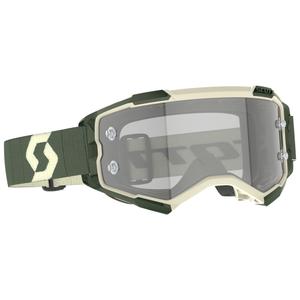 Motokrossiprillid SCOTT Fury LS khaki värvi halli pleksiga