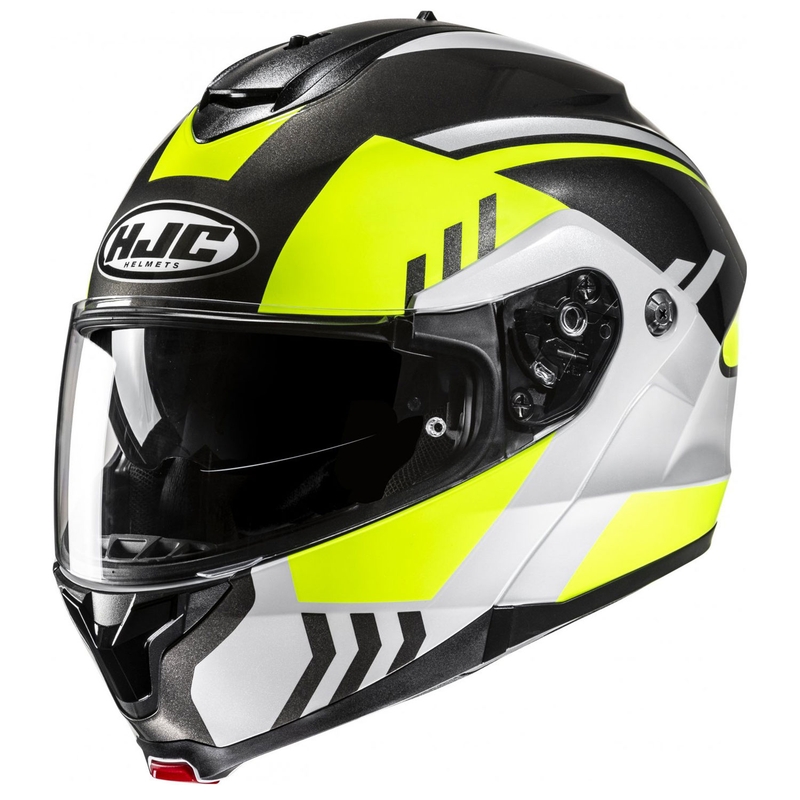 Kokkupandav mootorratta kiiver HJC C91N Kaon MC3H fluo kollane-must-hall