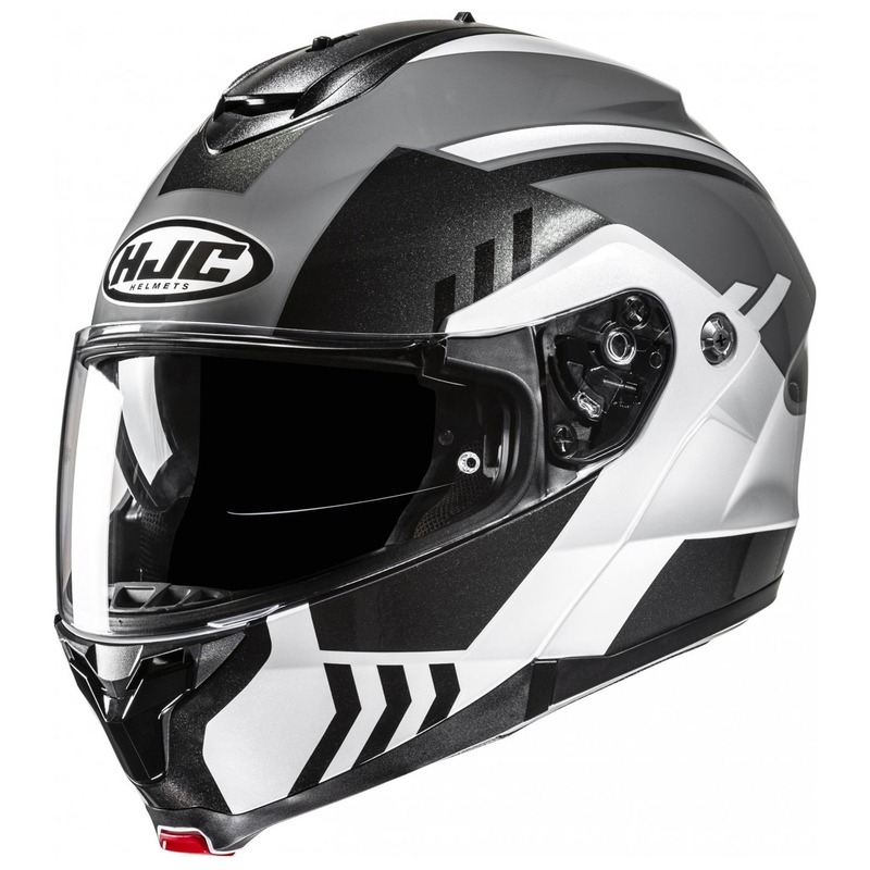 HJC C91N Kaon MC5 hall-must-valge klapp-kiiver mootorratta kiiver