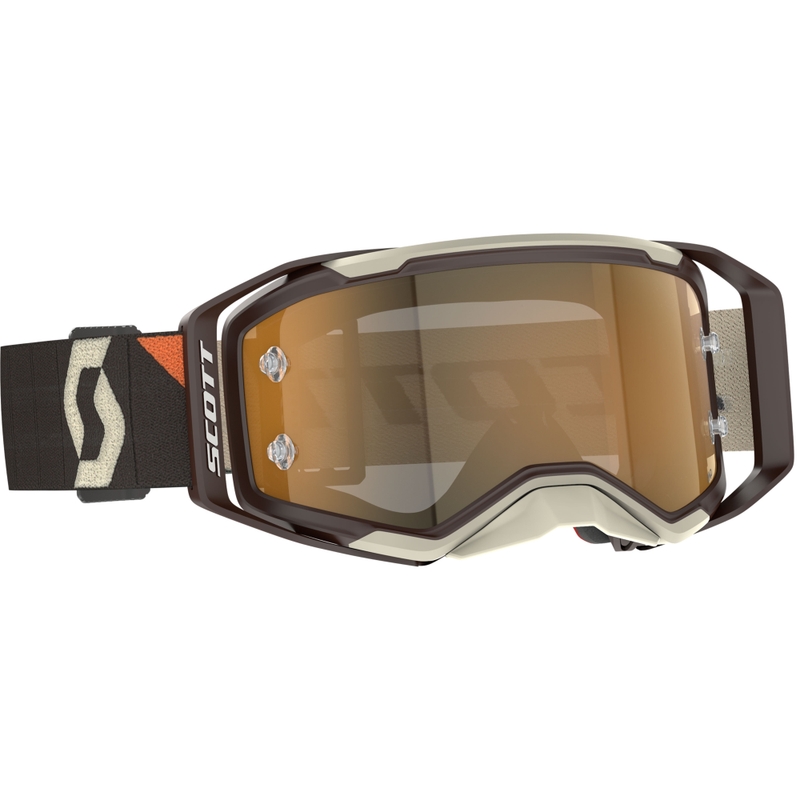 Motokross prillid SCOTT Prospect 2.0 AMP tumepruun-beež kuldse pleksiga