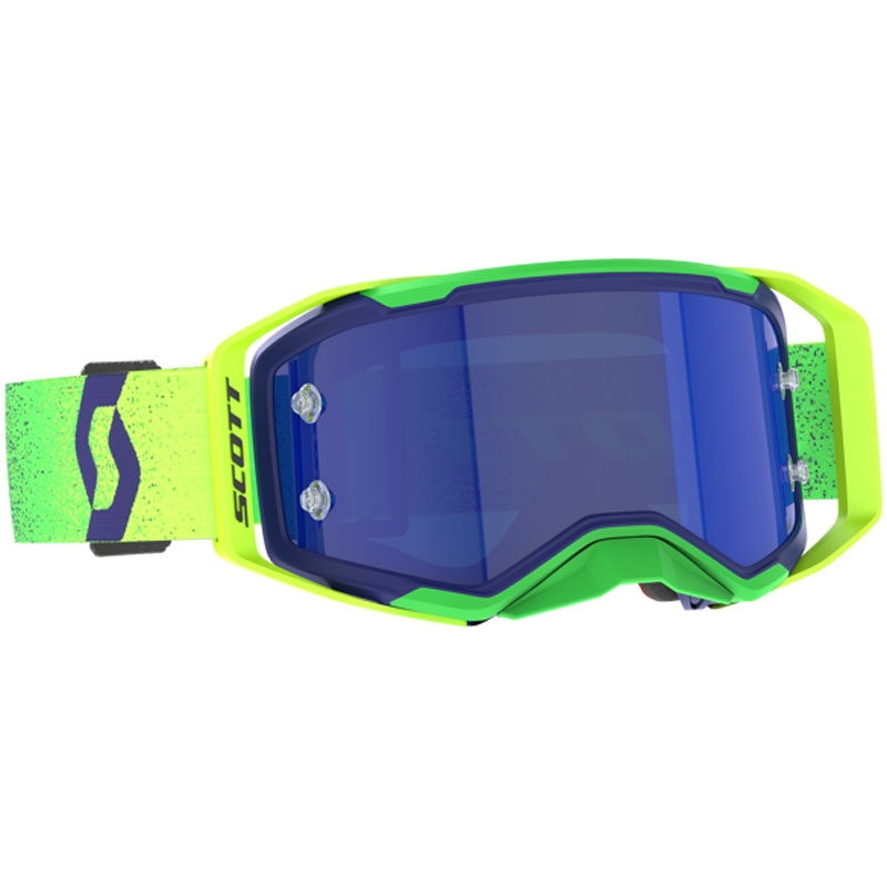 Motokrossiprillid SCOTT Prospect 2.0 AMP lillakaskollased sinise peegliga plexiga