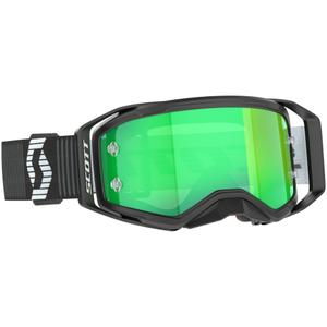 Motokrossiprillid SCOTT Prospect 2.0 must-valge rohelise peegliläätsega