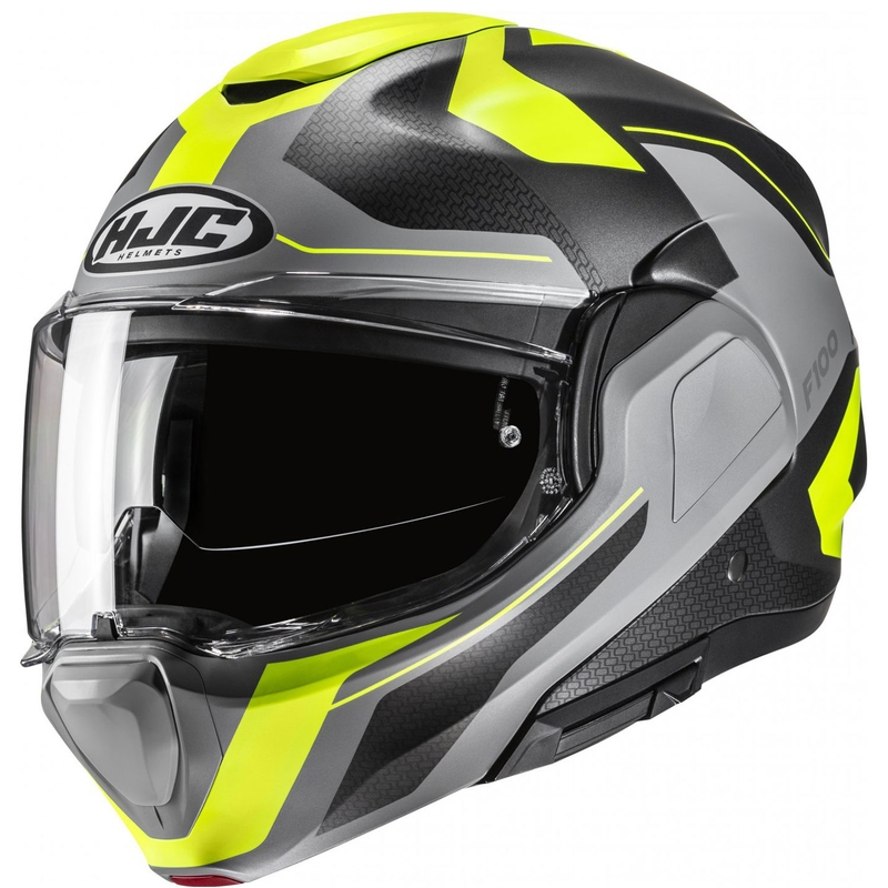 HJC F100 Bios MC3HSF fluo kollane-hall kokkupandav mootorratta kiiver
