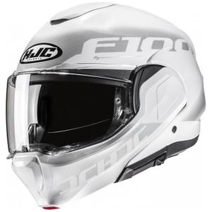 Ümberpööratav mootorratta kiiver HJC F100 Hetal MC10 valge-hall