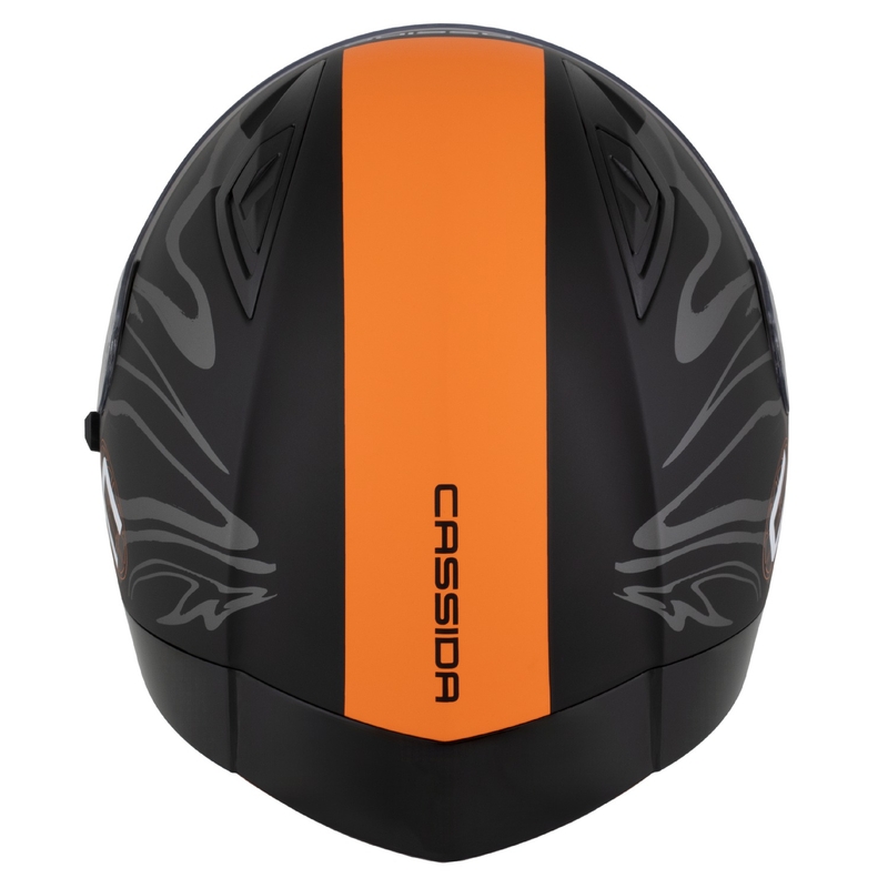 Integraalne kiiver Cassida Orbit Multivers matt must-oranž-hall-valge