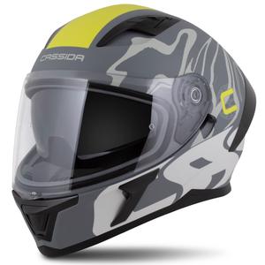 Integreeritud kiiver Cassida Orbit Multivers matt hall-fluo kollane-must