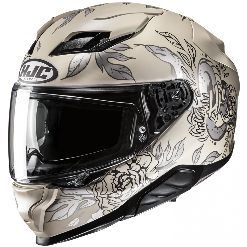 Integreeritud mootorratta kiiver HJC F71 Eliz MC9SF beež-hall