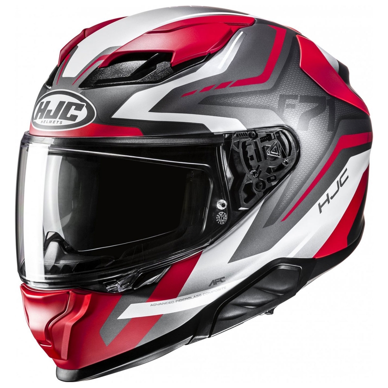Integreeritud mootorratta kiiver HJC F71 Fes MC1SF hall-punane-valge