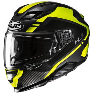 HJC F71 Tozz MC3H must-fluo kollane integreeritud mootorratta kiiver
