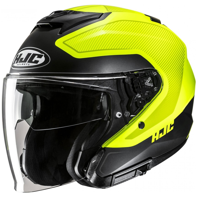 Avatud mootorratta kiiver HJC i31 Tevis MC3HSF fluo kollane-must