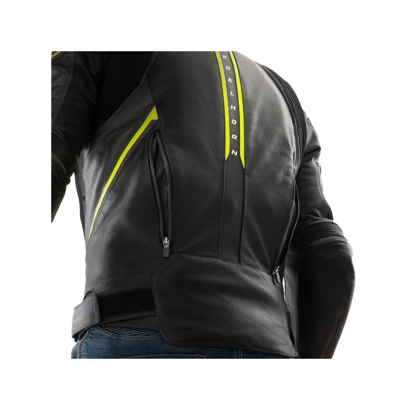 Rebelhorn Veloce must-hall-fluo kollane nahast mootorratta jakk