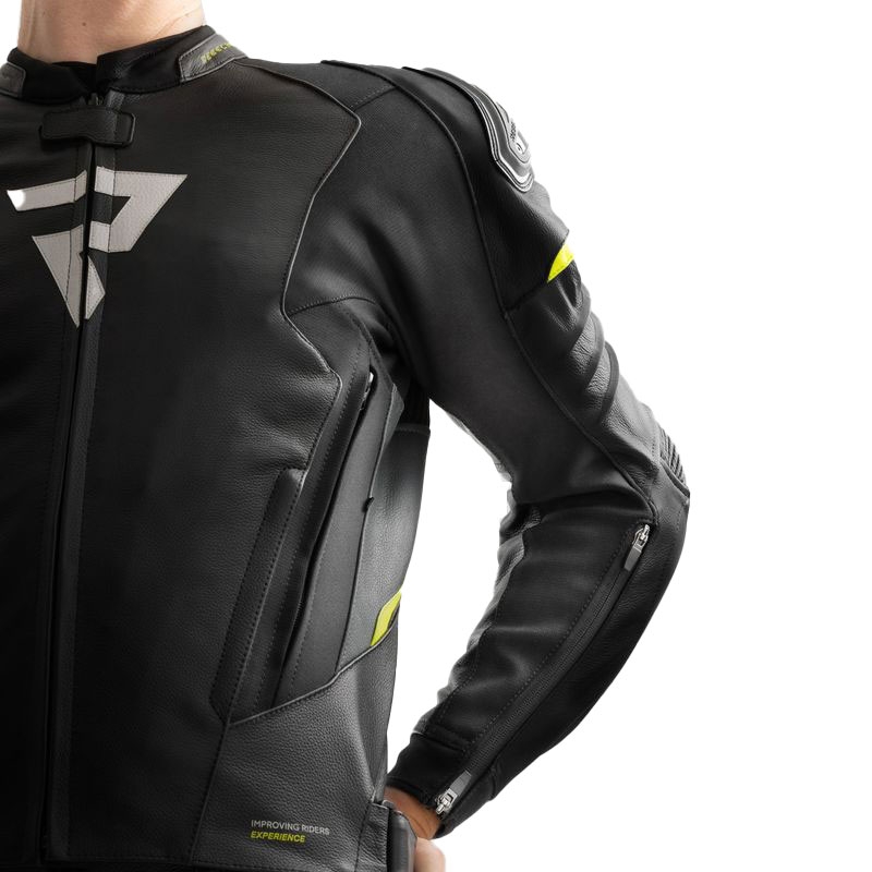 Rebelhorn Veloce must-hall-fluo kollane nahast mootorratta jakk