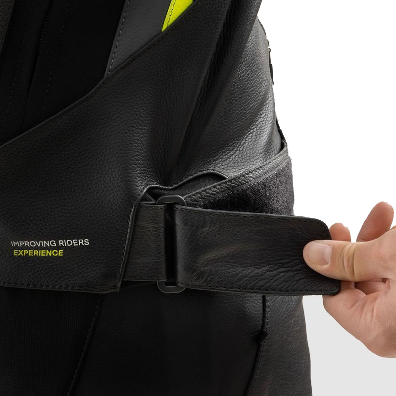 Rebelhorn Veloce must-hall-fluo kollane nahast mootorratta jakk