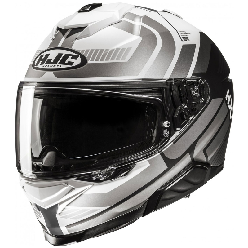 Integreeritud mootorratta kiiver HJC i71 Viz MC5 hall-valge-must